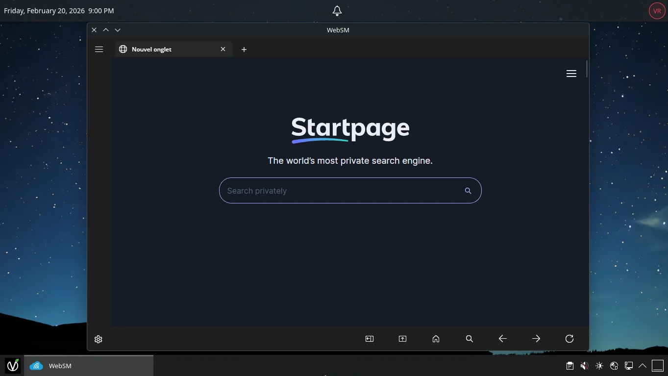 WebSM on Vincent OS